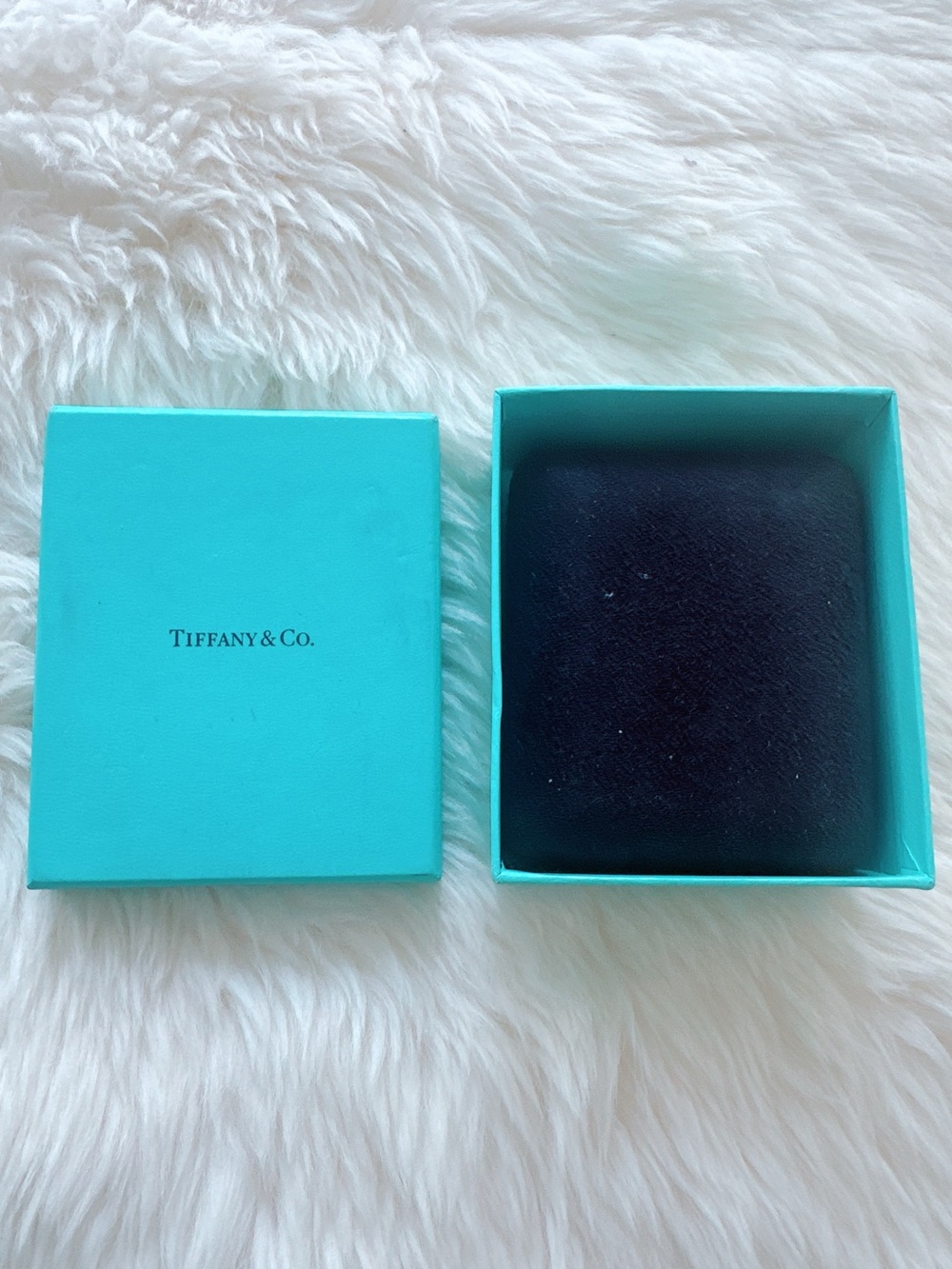 Tiffany & Co. Robin's Egg Blue Jewelry Box with Black box for bangle/bracelet